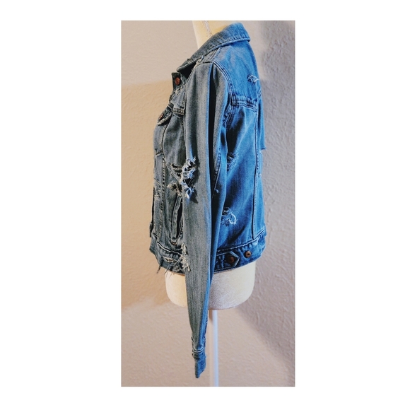 GAP Deconstructed Denim Jacket - Women's Size M - Picture 2 of 10